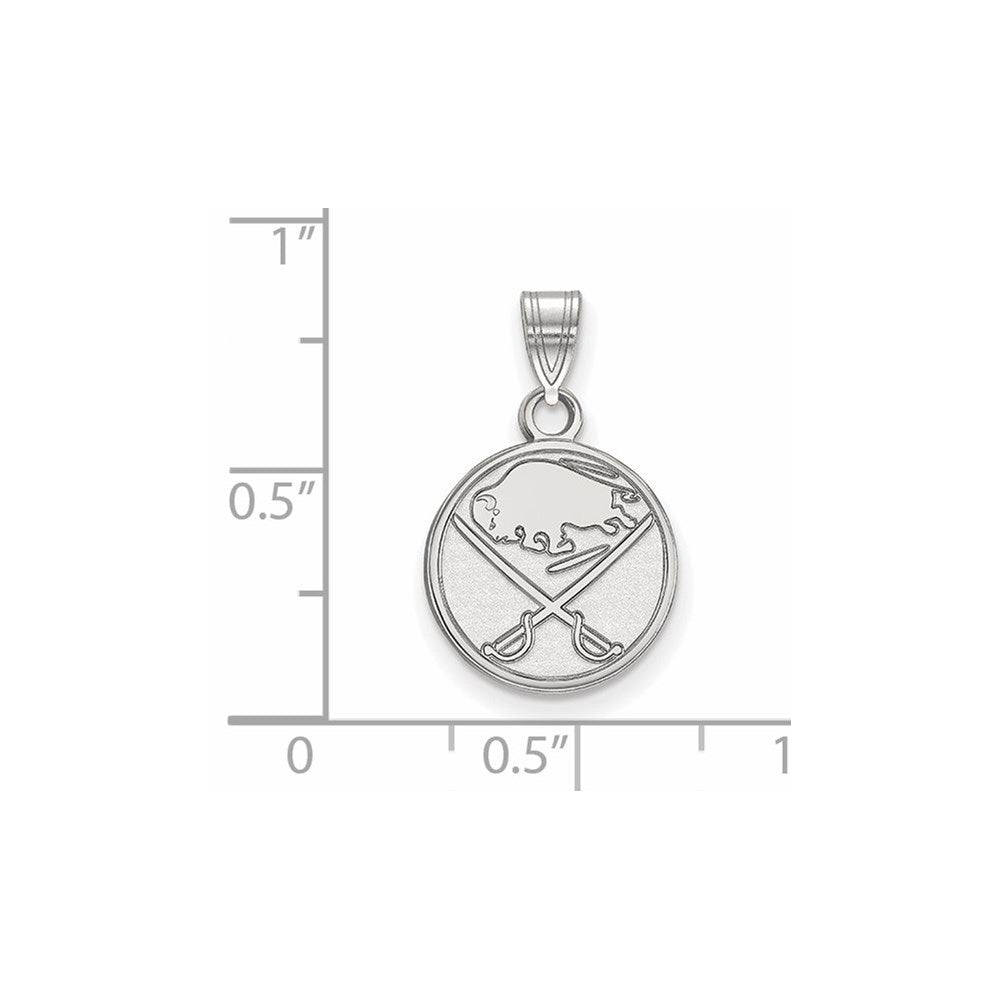 14K White Gold Nhl Logoart Buffalo Sabres Small Pendant