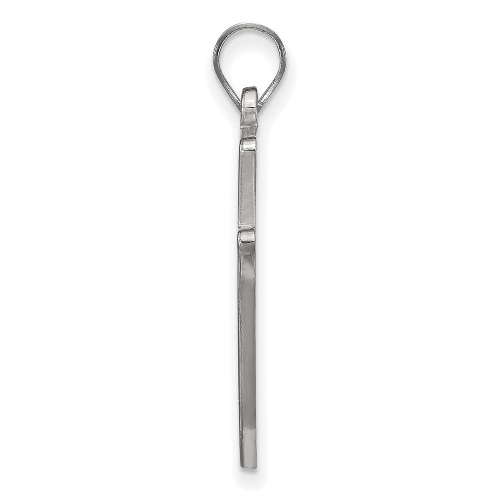 Sterling Silver Rhodium Plated Logoart Southern University Jaguars Extra Large Pendant