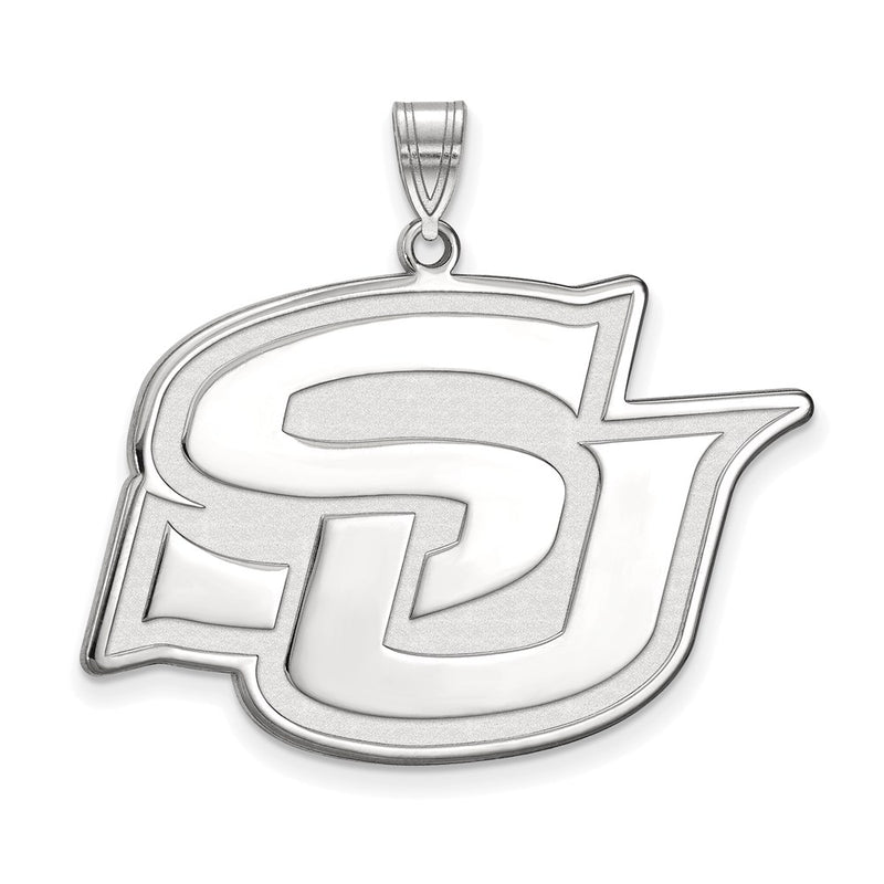 Sterling Silver Rhodium Plated Logoart Southern University Jaguars Extra Large Pendant