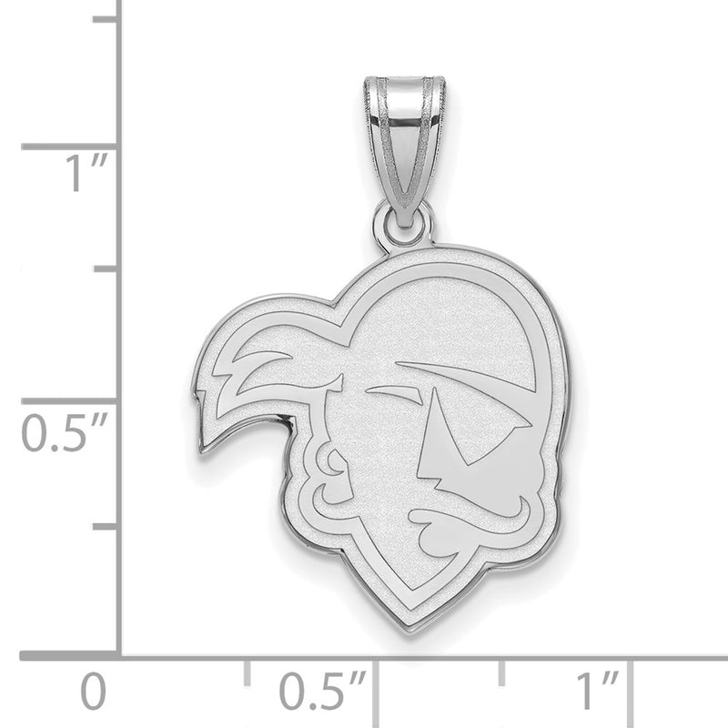 10K White Gold Logoart Seton Hall University Pirate Large Pendant