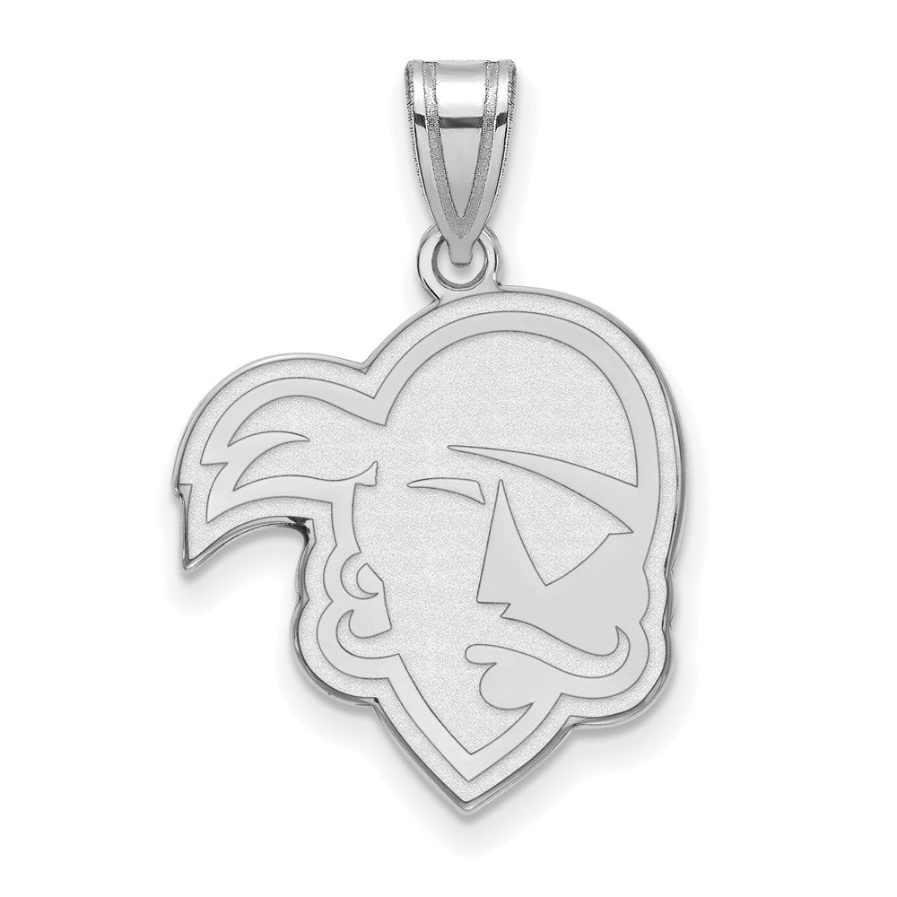 10K White Gold Logoart Seton Hall University Pirate Large Pendant