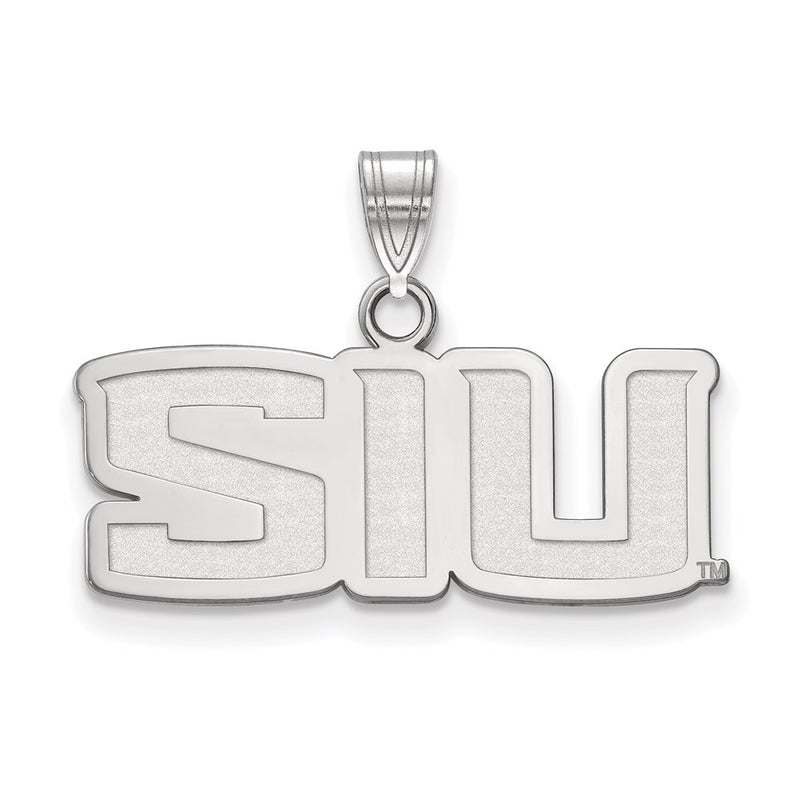 Sterling Silver Rhodium Plated Logoart Southern Illinois University S I U Small Pendant