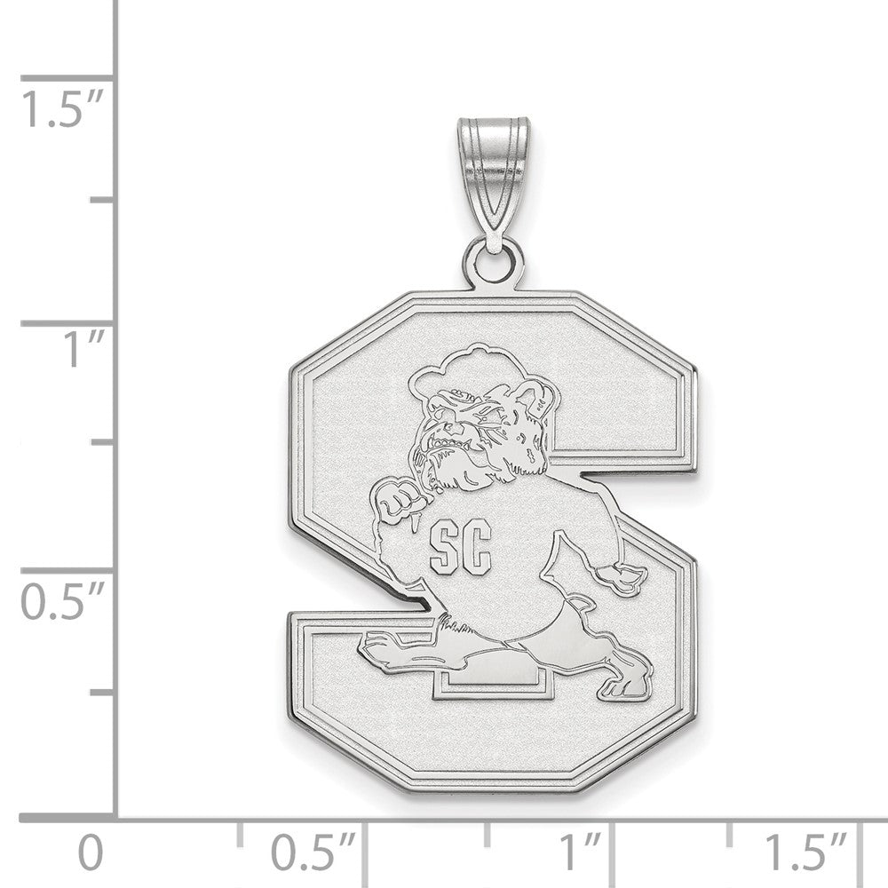 10K White Gold Logoart South Carolina State University Extra Large Pendant