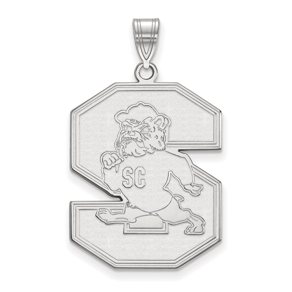 Sterling Silver Rhodium Plated Logoart South Carolina State University Extra Large Pendant