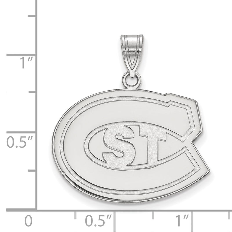 10K White Gold Logoart St. Cloud State University Large Pendant