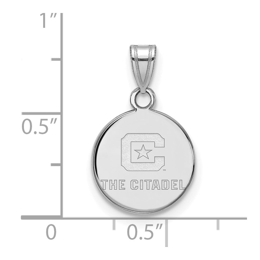 10K White Gold 10Kw Logoart The Citadel Small Pendant