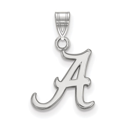 10K White Gold Logoart University Of Alabama Letter A Small Pendant