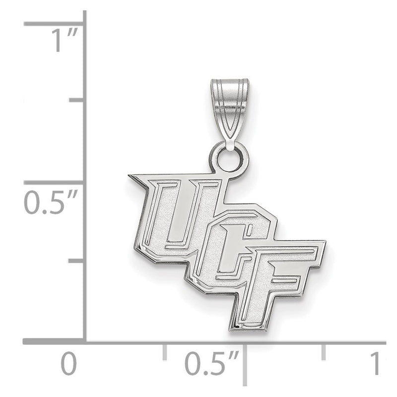 10K White Gold Logoart University Of Central Florida U C F Small Pendant