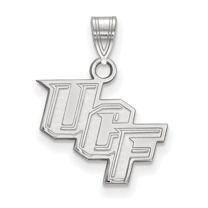 Sterling Silver Rhodium Plated Logoart University Of Central Florida U C F Small Pendant