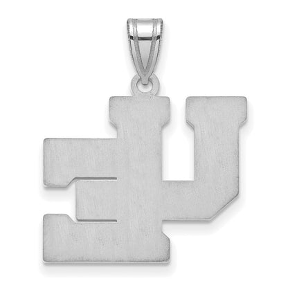 10K White Gold Logoart University Of Evansville Purple Aces Large Pendant