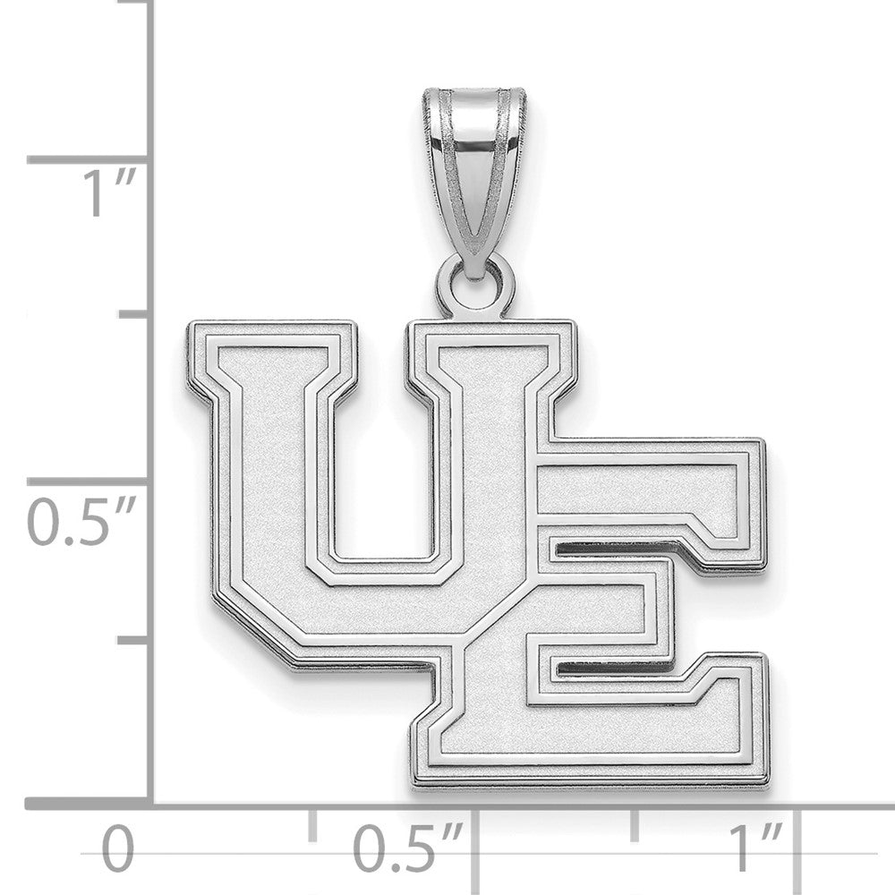 10K White Gold Logoart University Of Evansville Purple Aces Large Pendant