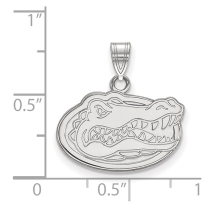 10K White Gold Logoart University Of Florida Gator Small Pendant