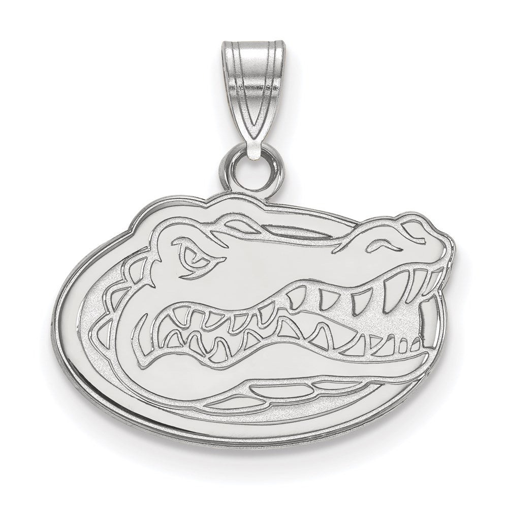 10K White Gold Logoart University Of Florida Gator Small Pendant