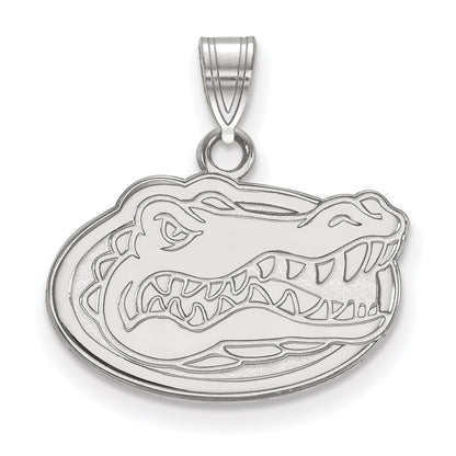 10K White Gold Logoart University Of Florida Gator Small Pendant