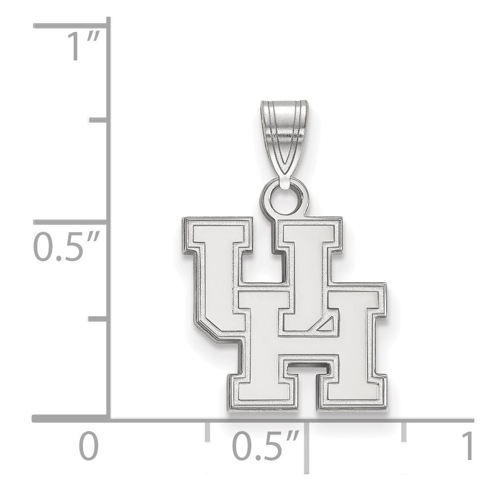 14K White Gold Logoart University Of Houston U H Small Pendant