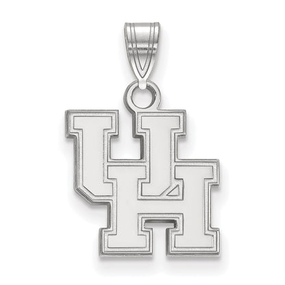 14K White Gold Logoart University Of Houston U H Small Pendant