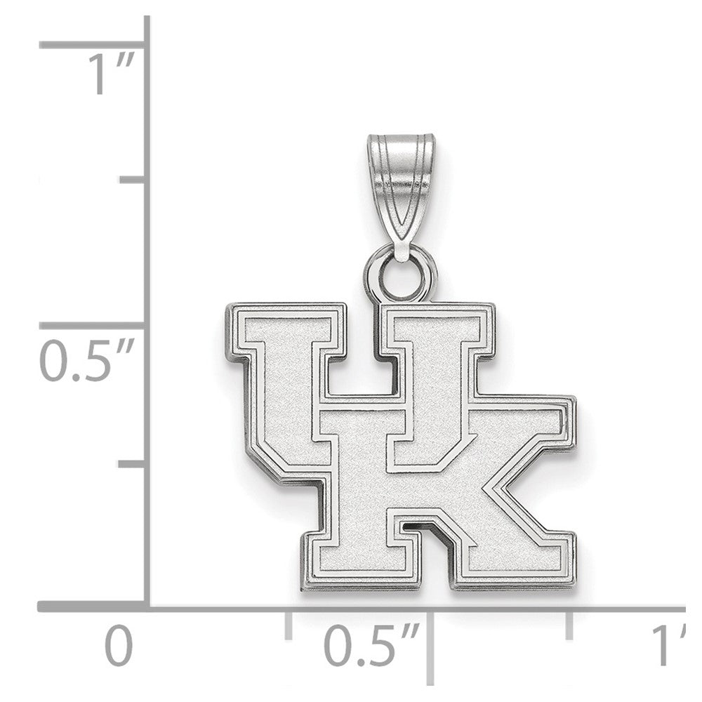 Sterling Silver Rhodium Plated Logoart University Of Kentucky U K Small Pendant