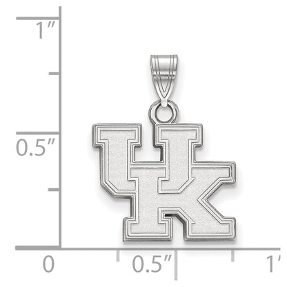 Sterling Silver Rhodium Plated Logoart University Of Kentucky U K Small Pendant