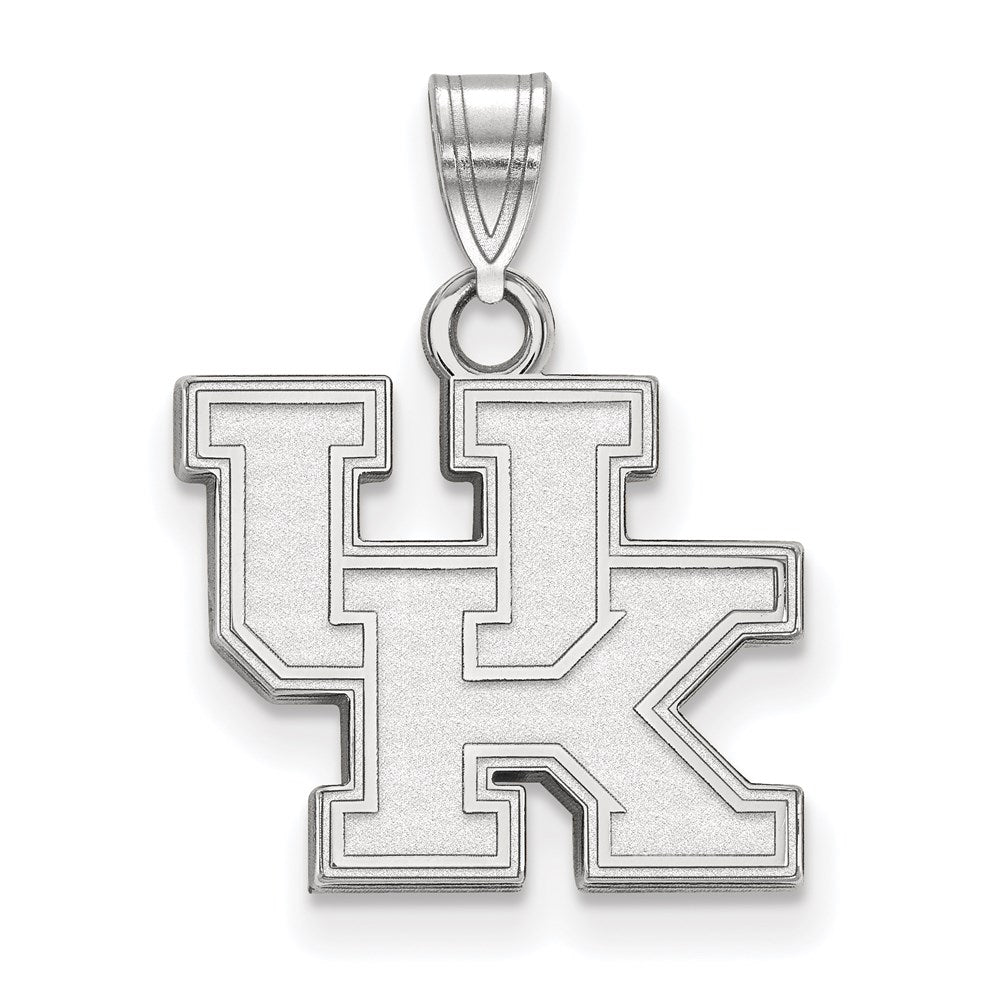 10K White Gold Logoart University Of Kentucky U K Small Pendant