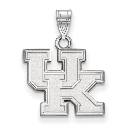 10K White Gold Logoart University Of Kentucky U K Small Pendant