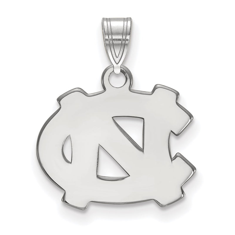 Sterling Silver Rhodium Plated Logoart University Of North Carolina N C Small Pendant