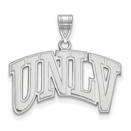 10K White Gold Logoart University Of Nevada Las Vegas U N L V Large Pendant