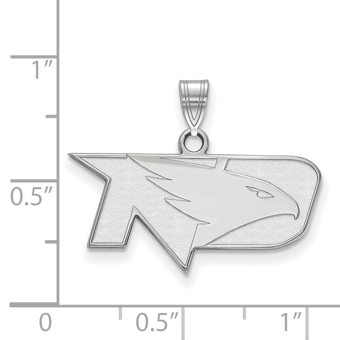 10K White Gold Logoart University Of North Dakota Small Pendant