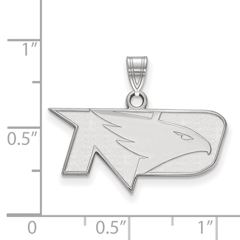 Sterling Silver Rhodium Plated Logoart University Of North Dakota Small Pendant