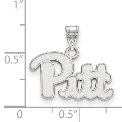 10K White Gold Logoart University Of Pittsburgh Small Pendant