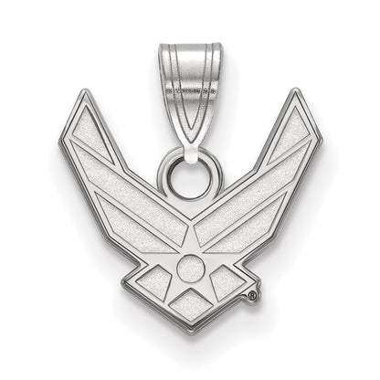 Sterling Silver Rhod-Pltd Logoart U.s. Air Force Small Pendant