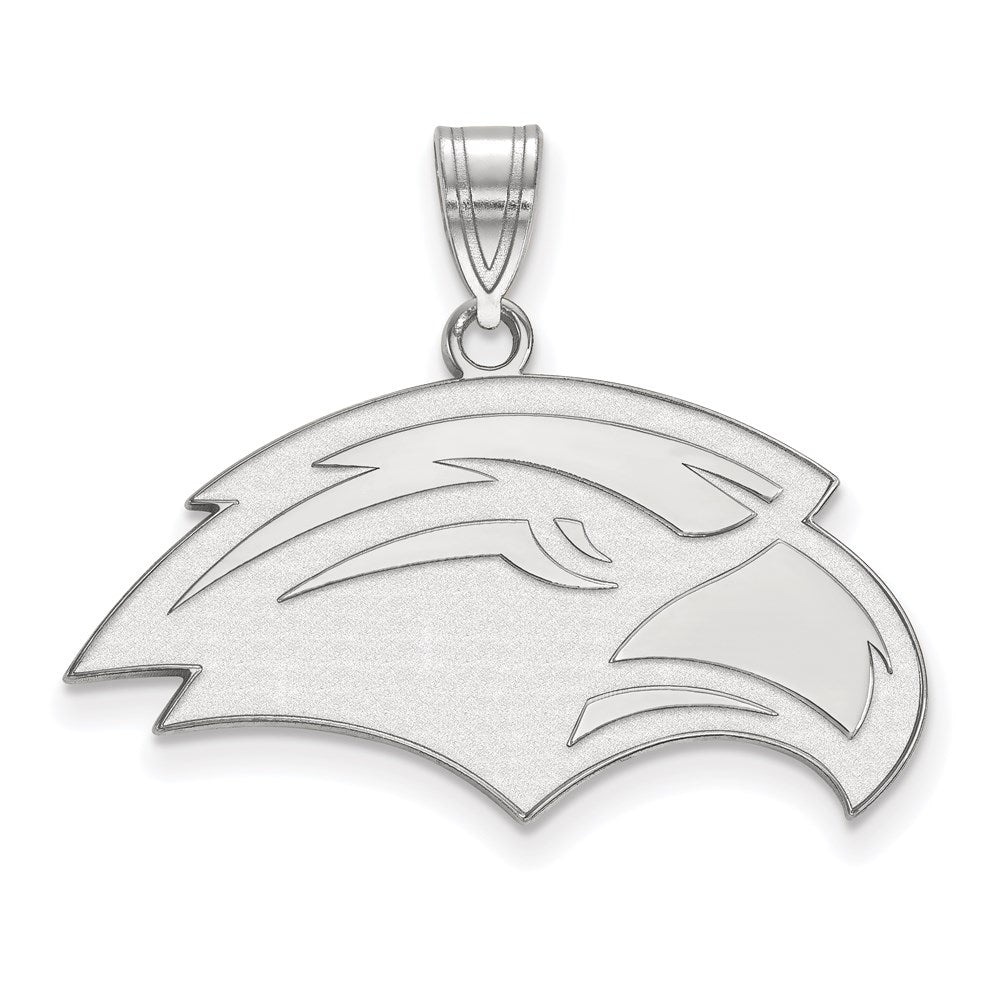 Sterling Silver Rhodium Plated Logoart University Of Southern Mississippi Eagle Medium Pendant