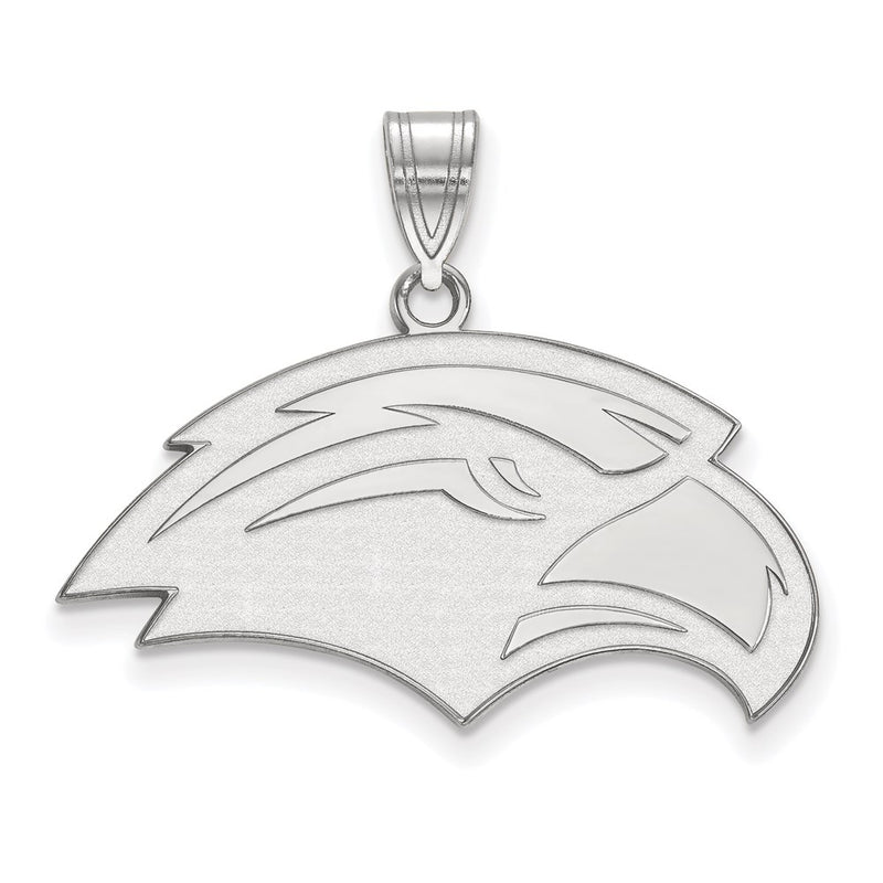 Sterling Silver Rhodium Plated Logoart University Of Southern Mississippi Eagle Medium Pendant