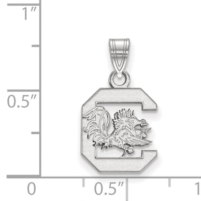 10K White Gold Logoart University Of South Carolina Small Pendant