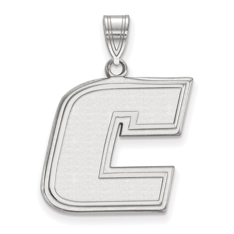Sterling Silver Rhodium Plated Logoart University Of Tennessee At Chattanooga Letter C Large Pendant