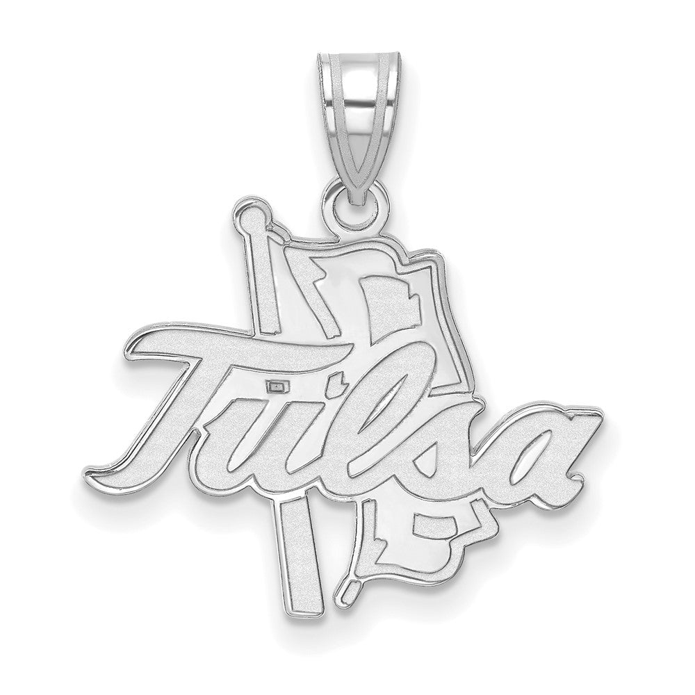 14K White Gold Logoart University Of Tulsa Large Pendant
