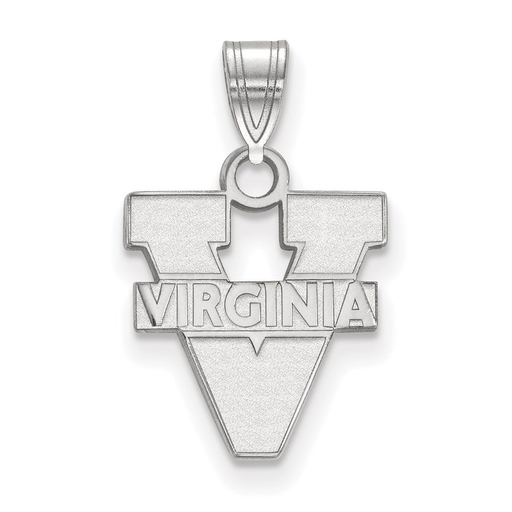 Sterling Silver Rhodium Plated Logoart University Of Virginia Small Pendant