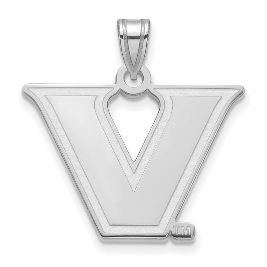 10K White Gold 10Kw Logoart Vanderbilt University Large Pendant