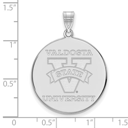 10K White Gold Logoart Valdosta State University Extra Large Disc Pendant