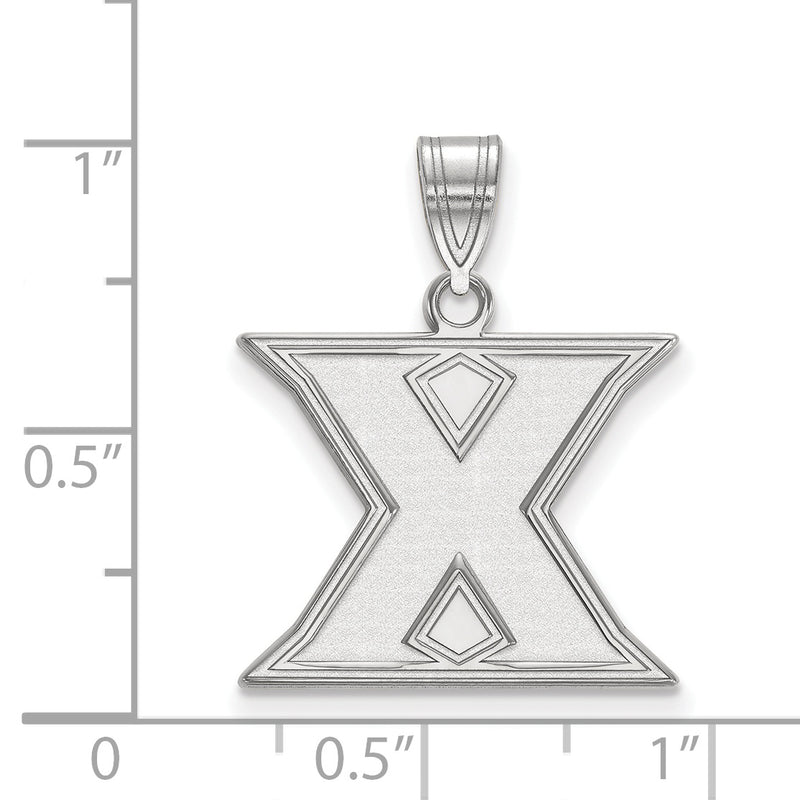 14K White Gold Logoart Xavier University Letter X Medium Pendant
