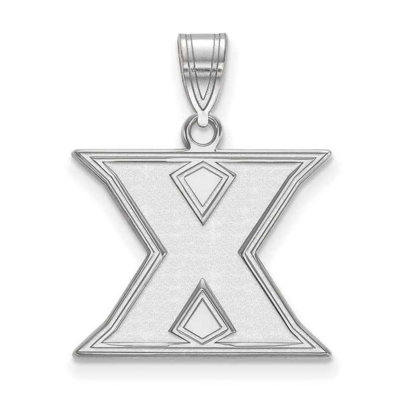 10K White Gold Logoart Xavier University Letter X Medium Pendant