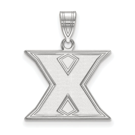 10K White Gold Logoart Xavier University Letter X Medium Pendant