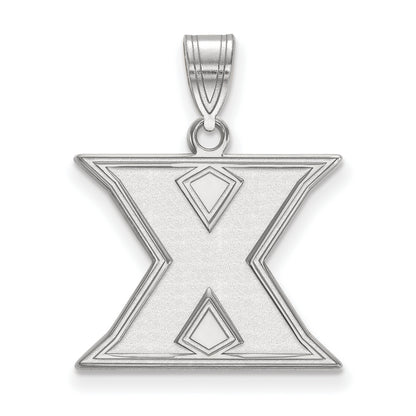 14K White Gold Logoart Xavier University Letter X Medium Pendant