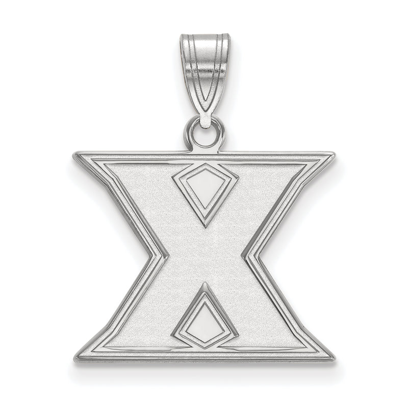 14K White Gold Logoart Xavier University Letter X Medium Pendant