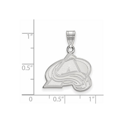 14K White Gold Nhl Logoart Colorado Avalanche Letter A Medium Pendant