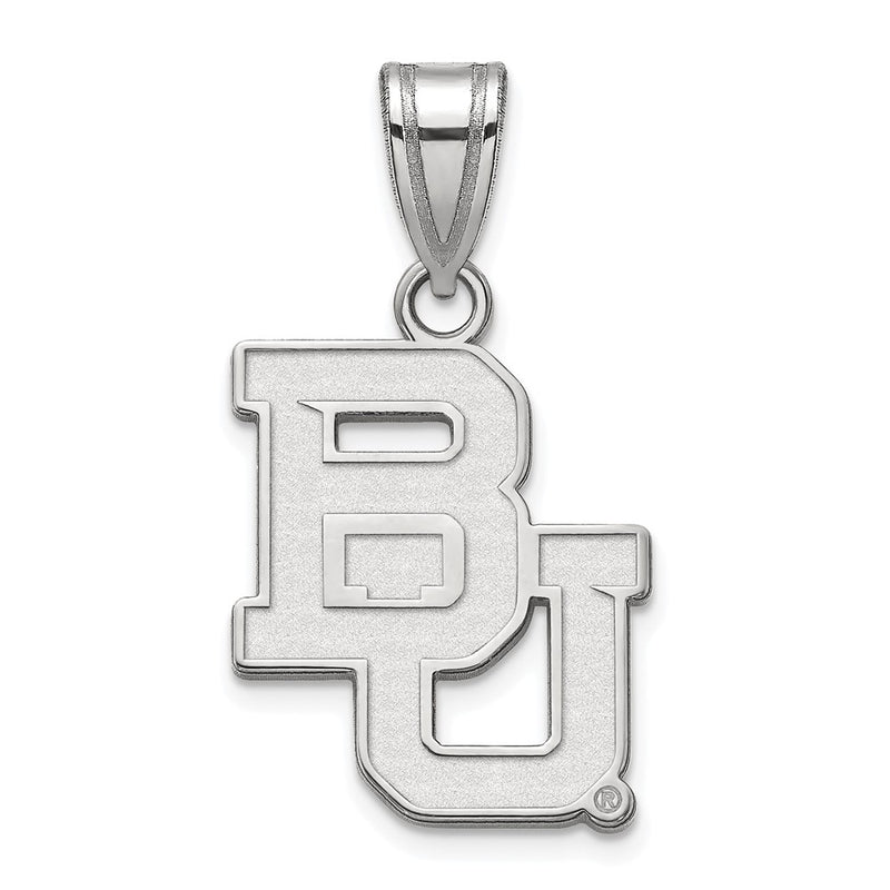 10K White Gold Logoart Baylor University Bears Medium Pendant