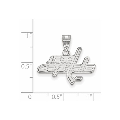 14K White Gold Nhl Logoart Washington Capitals Medium Pendant