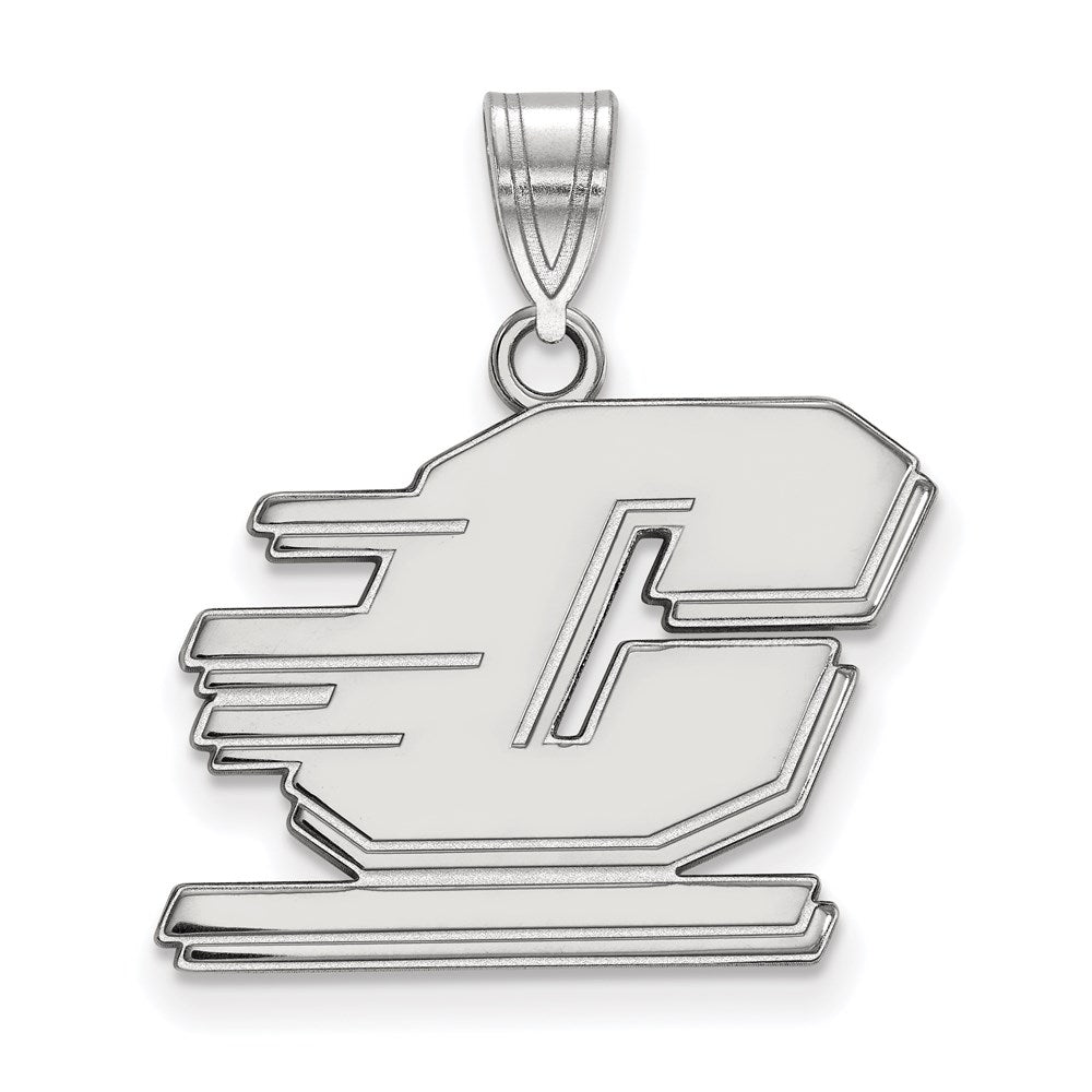 Sterling Silver Rhodium Plated Logoart Central Michigan University Letter C Medium Pendant