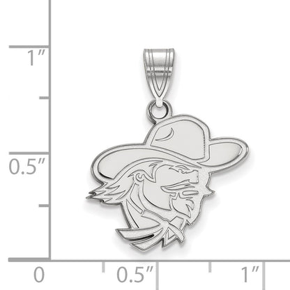 10K White Gold Logoart Eastern Kentucky University E K U Medium Pendant