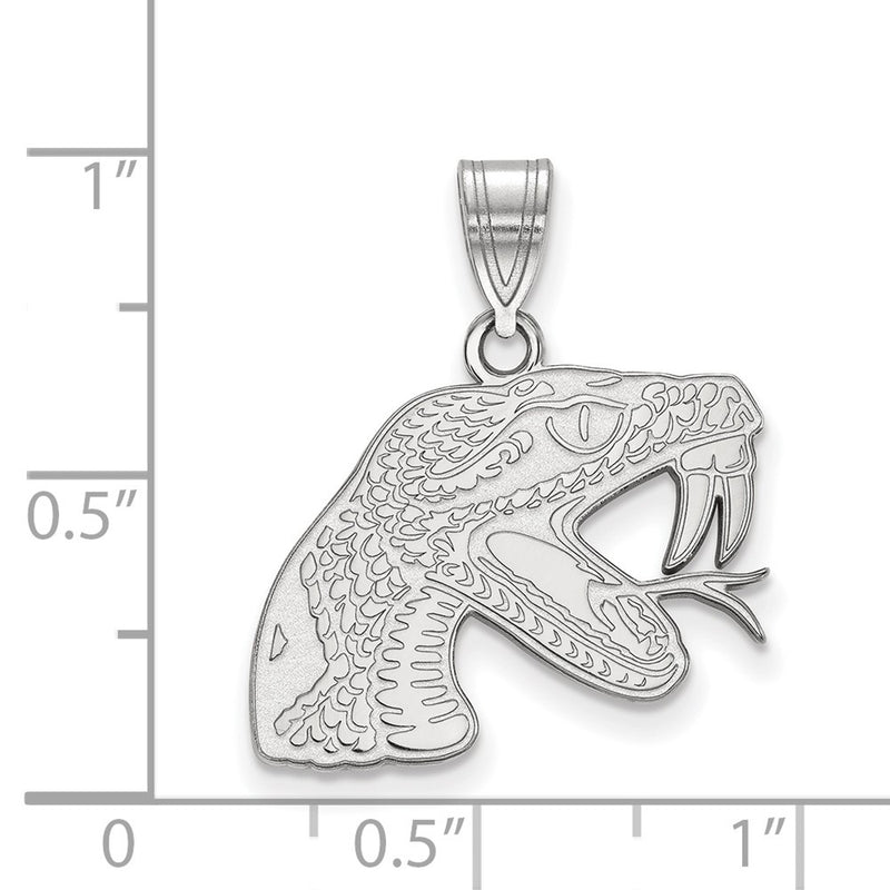10K White Gold Logoart Florida A And M University Rattler Medium Pendant