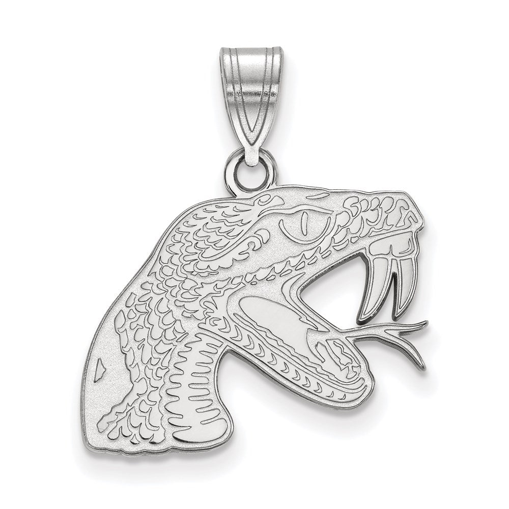 Sterling Silver Rhodium Plated Logoart Florida A And M University Rattler Medium Pendant